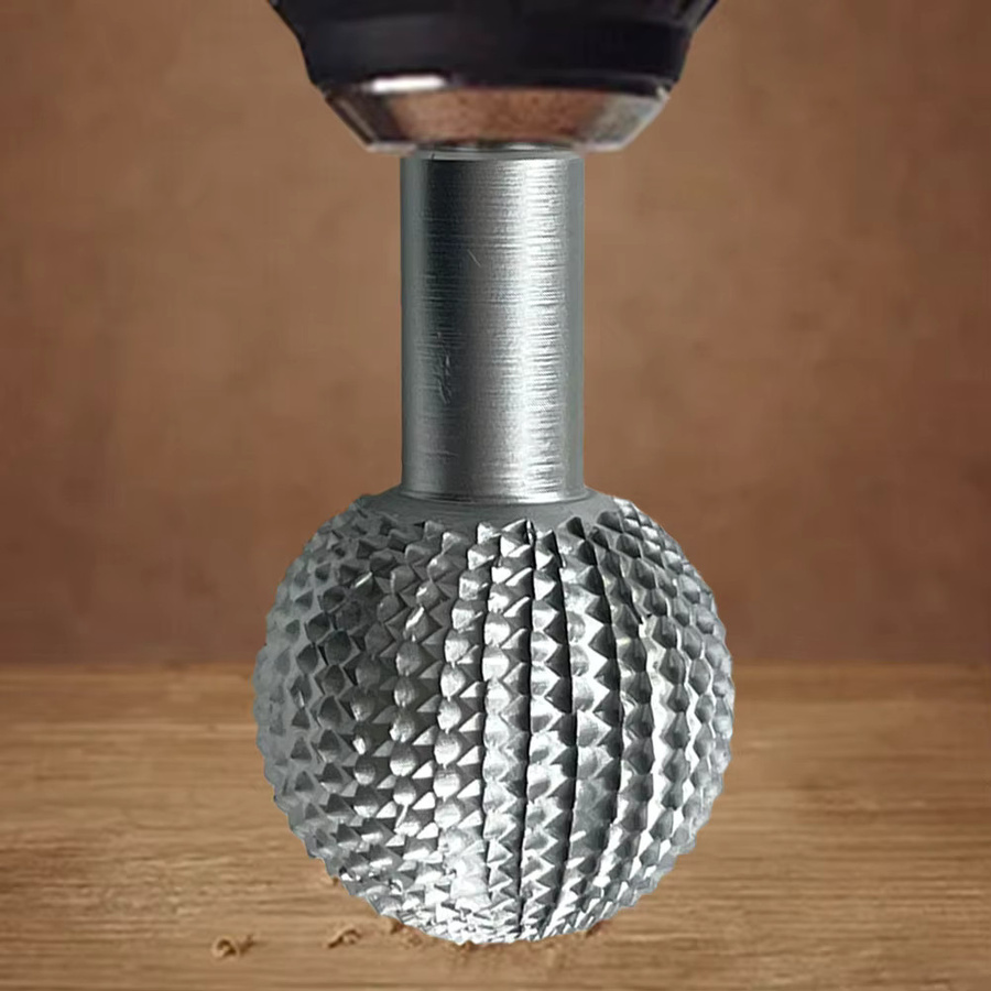 Shunmaii Extreme Sphere Rotary Burr Kugelschleifkopf für Holzbearbeitung und Holzschnitzerei, Durchmesser: 41,2 mm - Bild 1