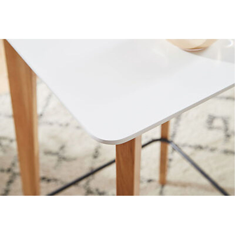 Wohnling Bartisch in Weiß Natur aus MDF und Eiche, B/H/T: 60 x 110 x 60 cm - Bild 3
