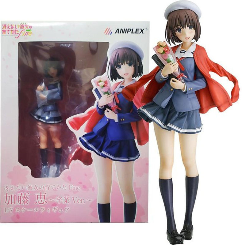Anime-Figur Megumi Kato aus Saekano: Wie man eine langweilige Freundin erzieht, Schuluniform Saison der Abschlussbälle mit Blumenstrauß, MIFEN, Multicolor, Höhe: 24 cm - Bild 1
