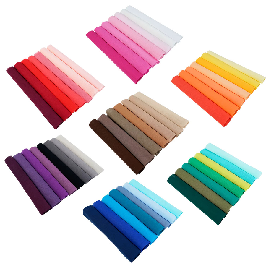 50 Stück Baumwollstoff Quadrate von INFEI in Multicolour für Patchwork, Quilten und DIY-Projekte, B/B: 25 x 25 cm - Bild 2