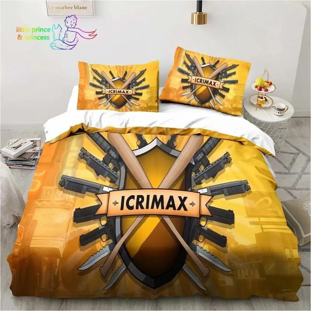 Icrimax 3D-Druck Bettwäsche-Set aus Mikrofaser mit Kissenbezug in Gelb, B/H: 200 x 200 cm - Bild 1