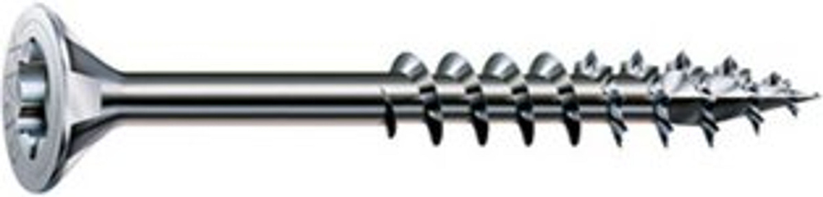 Spax Holzschraube mit Senkkopf und Torx-Antrieb aus Stahl, Farbe Silber, 100 Stück, Durchmesser: 6 mm, Länge: 100 mm - Bild 2