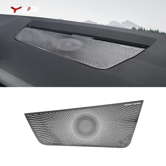 Edelstahl Lautsprecherabdeckung für das Armaturenbrett deines VW Golf 8 MK8 R-Line (2021-2023) in Silber - Bild 1