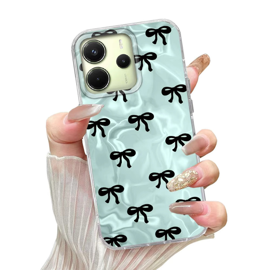 Handyhülle mit grünem Schleifen-Design für Xiaomi Redmi Note und diverse Modelle in Grün - Bild 3