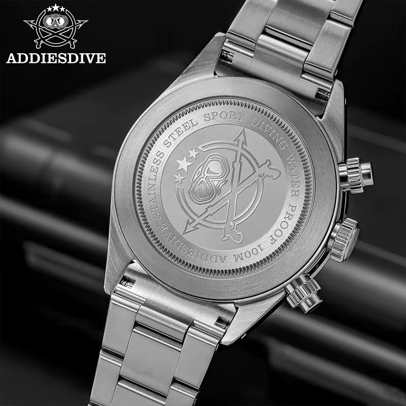ADDIESDIVE Chronograph, Edelstahl, Quarz, Blau, Herren - Bild 5
