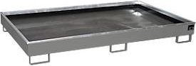 Bauer Regalwanne RW 2200-2 PE mit PE-Einsatz aus Stahl, Mausgrau, B: 131,5 cm, H: 51,0 cm - Bild 2
