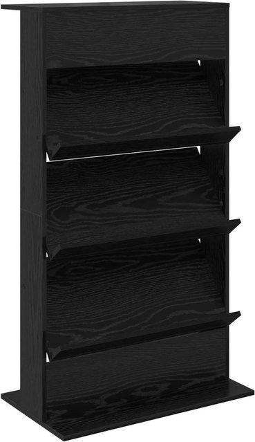vidaXL Magazinregal in Schwarz und Eichen-Optik, B/T/H: 70 x 41 x 126 cm - Bild 1
