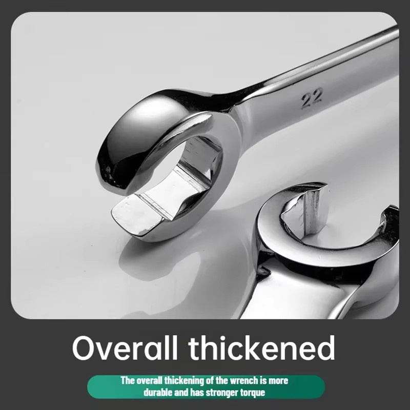 Ölrohr-Blare-Mutter-Schraubenschlüssel-Set in Silber, 6–27 mm, offener Bremsschlüssel für Autoreparaturen und Demontagearbeiten - Bild 4