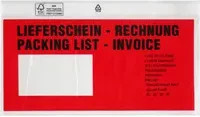 UNIPACK Dokumententasche aus Kunststoff mit selbstklebender Verschlussfunktion in Rot oder Schwarz - Bild 1