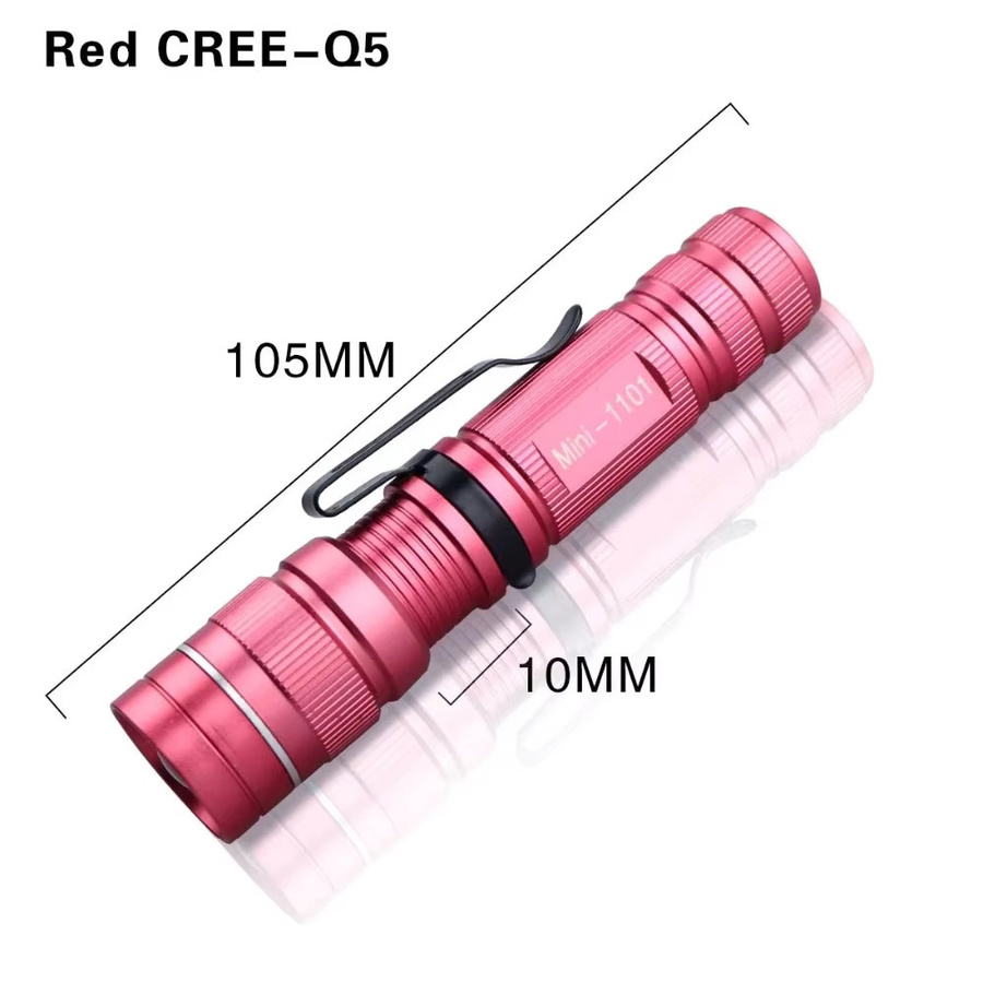Mini-LED-Taschenlampe Q5 mit 3 Modi, wasserdicht und AA-Batterie für Camping, Wandern und Notbeleuchtung - Bild 4