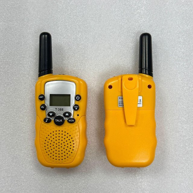 2-teiliges Set Mini Walkie Talkie, mit LCD Taschenlampe, gelb - Bild 1
