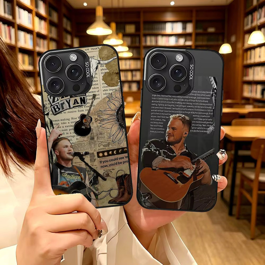 Singer Z-Zach B-Bryan Stoßfeste Hülle für iPhone 11 bis iPhone 17 Pro Max in Silber und Multicolour - Bild 2