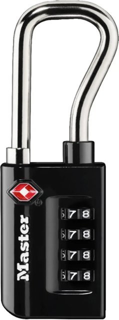 Master Lock TSA-Reise-Vorhängeschloss mit Kombination aus Stahl in Schwarz - Bild 1