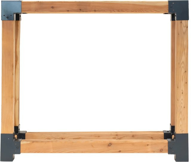 Westmann Kaminholzregal Michel aus Lärchenholz in Braun, B: 138 cm, T: 40 cm, H: 120 cm - Bild 1
