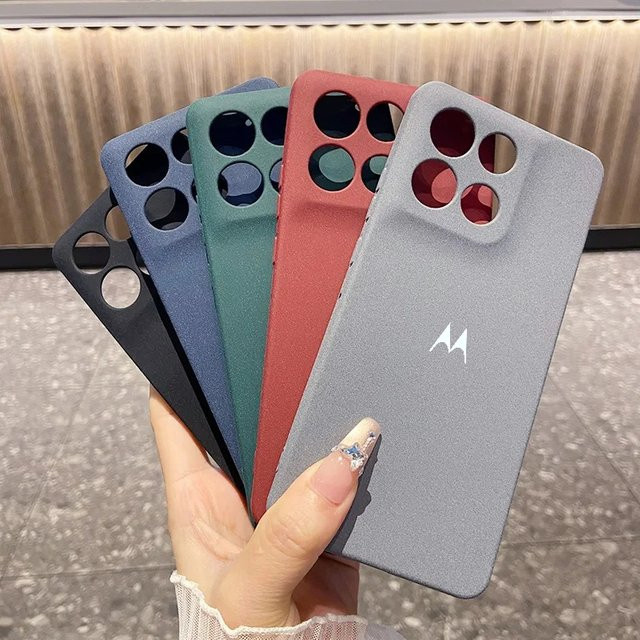 Stoßfeste Motorola Handyhülle mit Sand-Struktur in Schwarz für Moto G Play 2025 und weitere Modelle, Ultradünne Matte Rock-Sand Schutzhülle - Bild 1