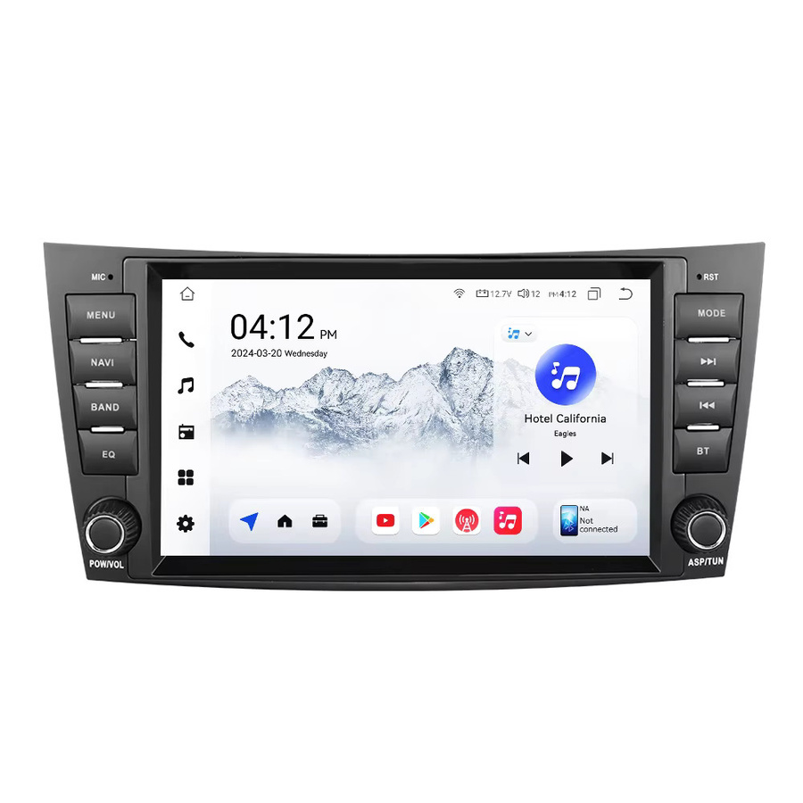 Hizpo Android Multimedia Autoradio mit 8 Zoll Display für Mercedes Benz E-Klasse W211 und CLS, inklusive GPS und Carplay, Schwarz - Bild 6