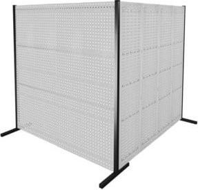 Kappes Trennwand RasterPlan Doppelfeld 90 Grad Farbe RAL 7035 Grau Höhe: 200 cm - Bild 1