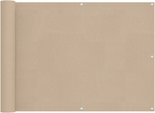 vidaXL Balkonsichtschutz aus PU-beschichtetem Oxford-Textil in Beige, B/H: 75 x 200 cm - Bild 1