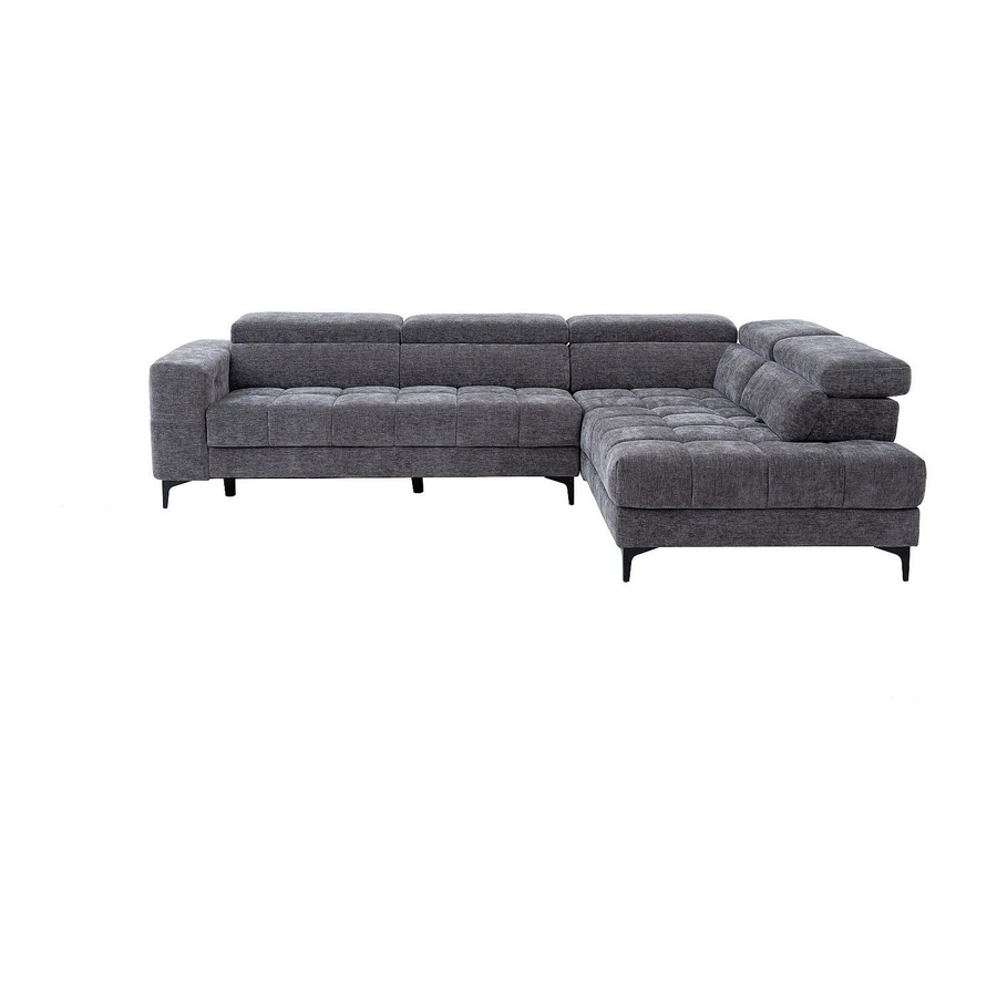 Vente-unique Relaxsofa Moniso in Anthrazitgrau, L-Form mit elektrischer Sitzfunktion und Schlaffunktion, Breite: 298 cm - Bild 2
