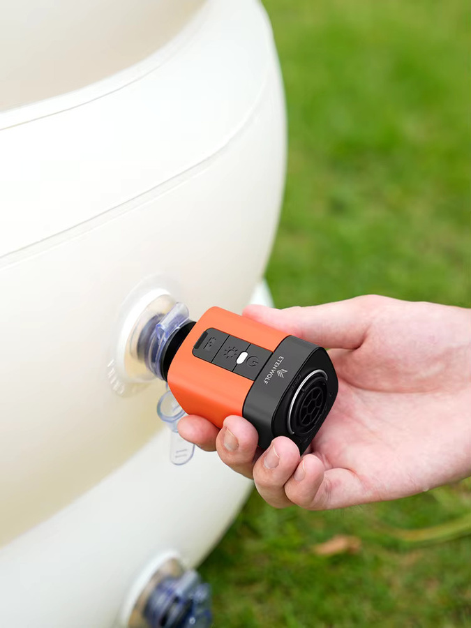 ETENWOLF AIR 3 Tragbare Luftpumpe mit 2600 mAh und integrierter Campingleuchte für Luftmatratzen und Schwimmbecken mit Aufpump- und Entlüftungsfunktion - Bild 5