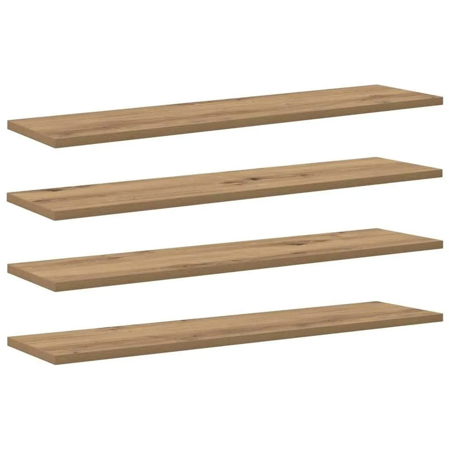 vidaXL Regalbrett Set aus Holzwerkstoff in Braun, 4 Stück, B: 80 cm, T: 20 cm, H: 1,5 cm - Bild 2