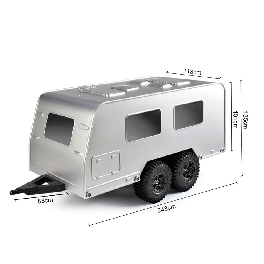 AUSTAR Travel Camper Trailer Simulation RV Fahrzeug, 1:18, Grün - Bild 4