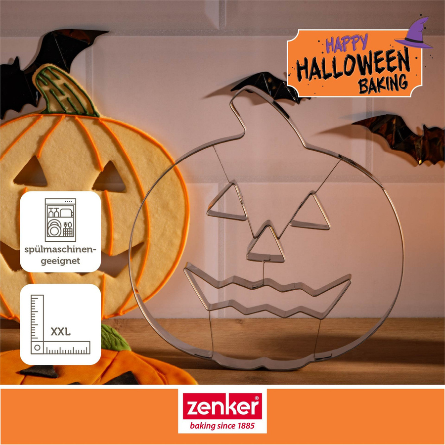 Zenker Happy Halloween Ausstecher Kürbiskopf XXL in Silber - Bild 3