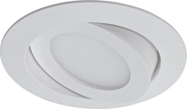 Briloner LED-Einbauleuchte aus Kunststoff in Weiß, rund und schwenkbar, Höhe: 3 cm, Durchmesser: 10,6 cm - Bild 1