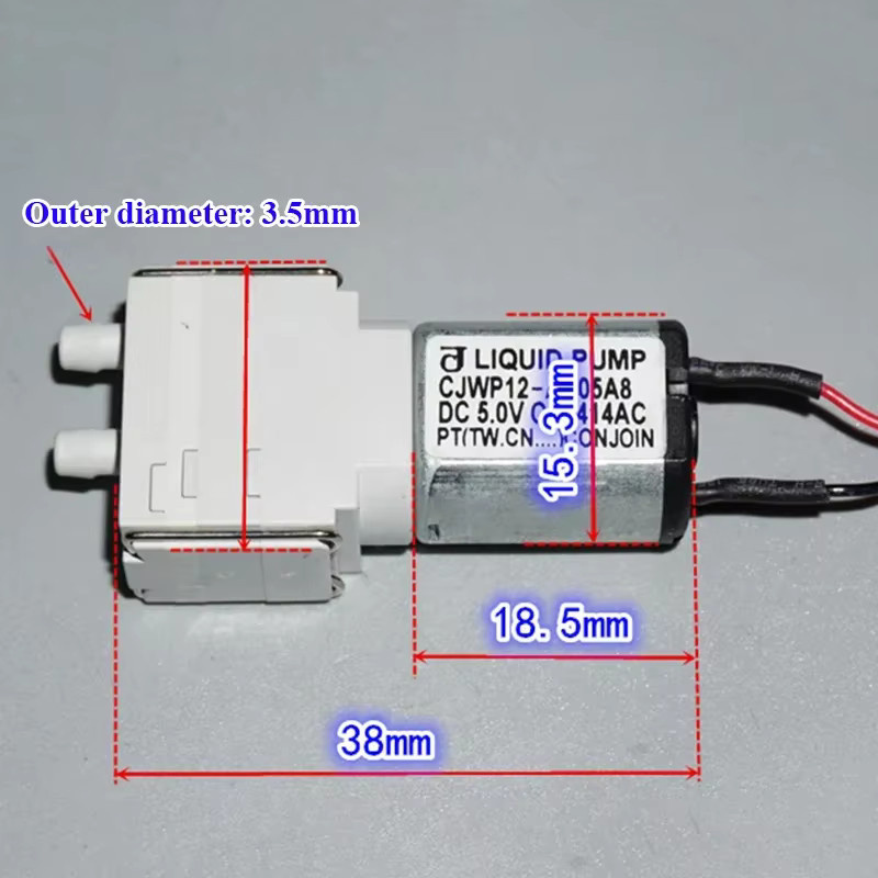 CONJOIN CJWP12 Micro 030 Membran-Wasserpumpe Mini Selbstansaugende Saugpumpe DC 3V 3.7V 5V in Weiß für DIY Saugroboter - Bild 2
