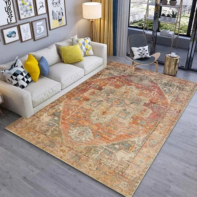 VIKAMA Vintage Bohemian Teppich, rechteckig, mehrfarbig, rutschfest und pflegeleicht, B/T: 200 x 140 cm - Bild 1