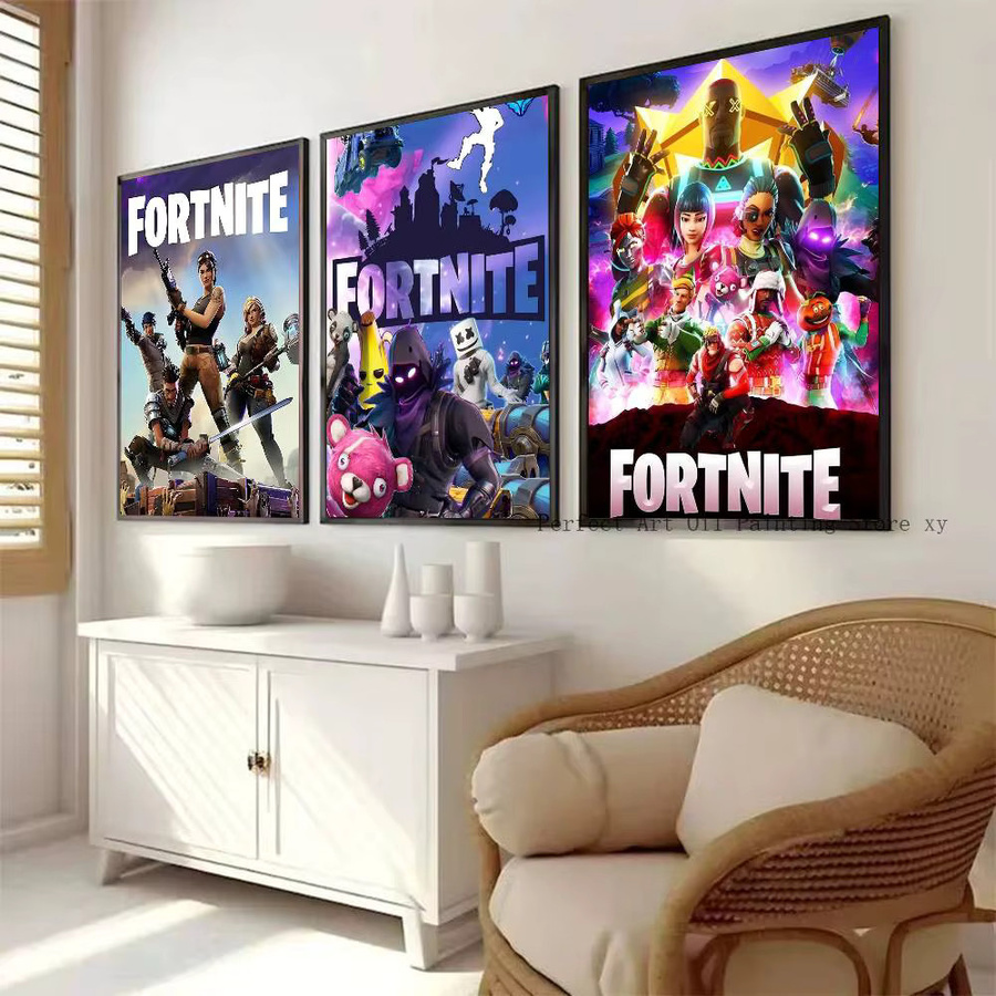 Selbstklebendes und wasserfestes Fortnite Poster in Multicolour für deine Wanddekoration - Bild 3