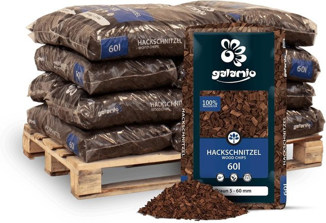 Galamio Holzhackschnitzel Braun 720 l (12 x 60 l) - Bild 1