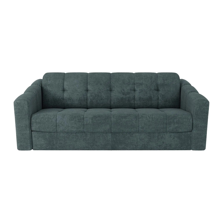 Vente-unique Schlafsofa Darielo in Petrol mit Stoffbezug und Ausziehfunktion, Breite: 190 cm - Bild 2