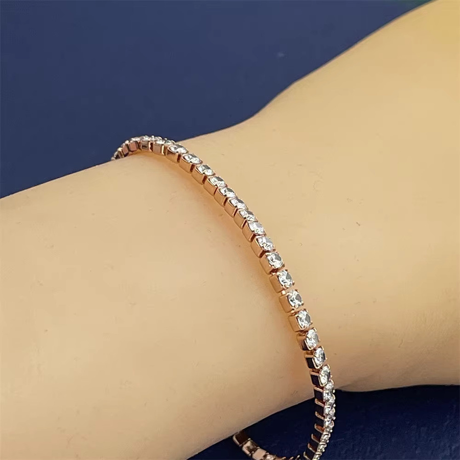 LiHong Tennisarmband 925 Silber, Roségold, Zirkonia, 16–18 cm - Bild 3