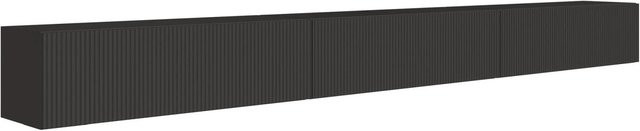 Selsey TV-Hängeboard Veldio mit Lamellenfront in Schwarz, Breite: 302,4 cm - Bild 1