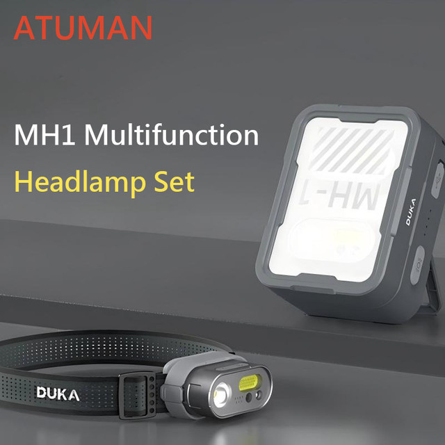 DUKA ATuMan MH1 Multifunktionales Stirnlampen-Set mit wiederaufladbarem Akku für Outdoor, Camping und Arbeit - Bild 1
