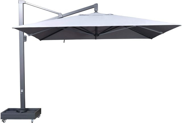 OUTFLEXX Sydney Ampelschirm in Anthrazit Matt/Grau mit Air-Vent System aus Aluminium und Polyester, B/T: 350 x 350 cm - Bild 1