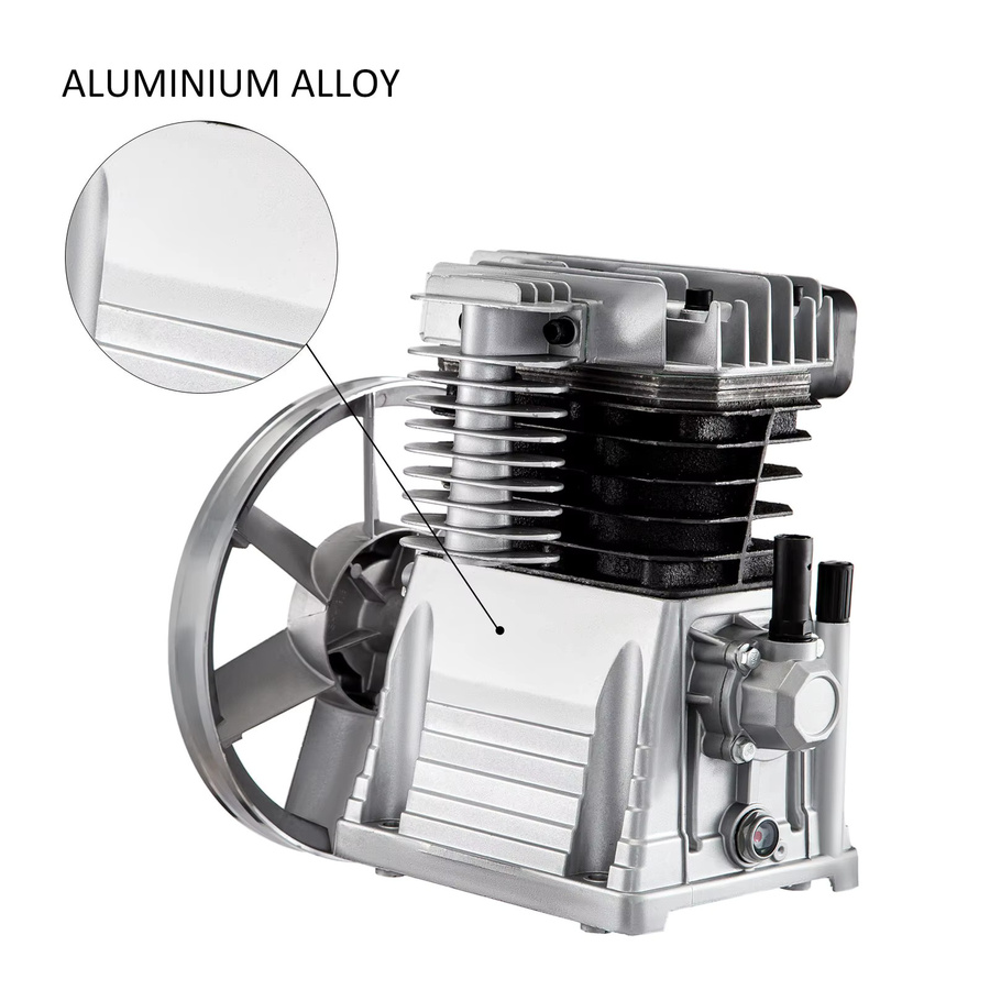 Aerotec 2-Zylinder-Kompressoreinheit 3kW mit 375L Lufttank in Rot/Silber, max. 11 bar - Bild 1