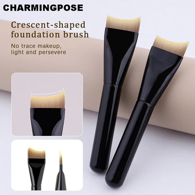 CHARMINGPOSE Foundation-Pinsel, Crescent Foundation-Pinsel, Schwarz - Bild 1