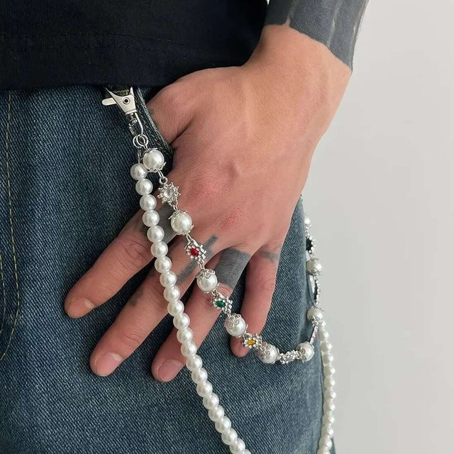 KunJoe Hosenkette, Perle, Silber, Herren - Bild 1