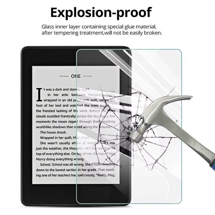 2er-Pack HD-Displayschutzfolie aus gehärtetem Glas, transparent, stoßfest und kratzfest, für Kindle Paperwhite 12. Generation und Colorsoft 7 Zoll 2024 - Bild 4