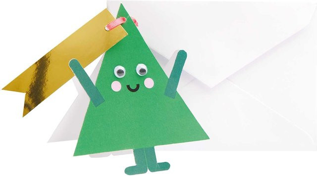 Rico Design Paper Poetry Karte mit Wackelaugen Tanne A7/C7 - Bild 1