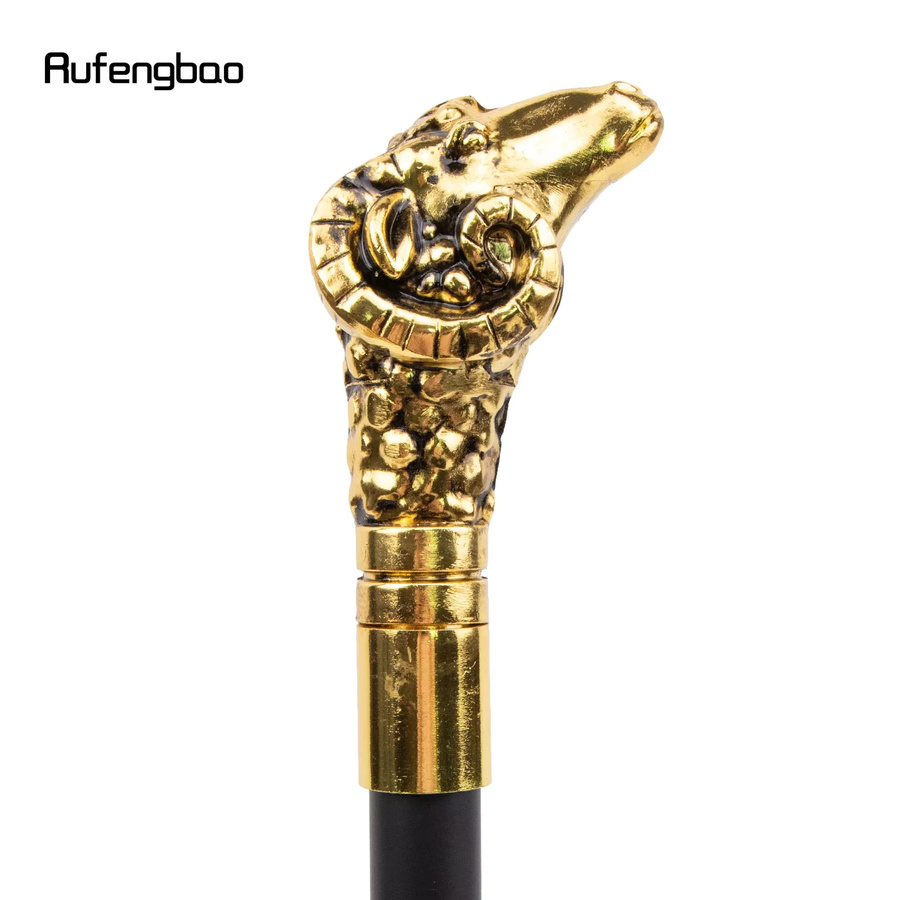Rufengbao Goldener Ziegen-Schaf-Luxus-Gehstock, Tiere, Gold, Gelb - Bild 2