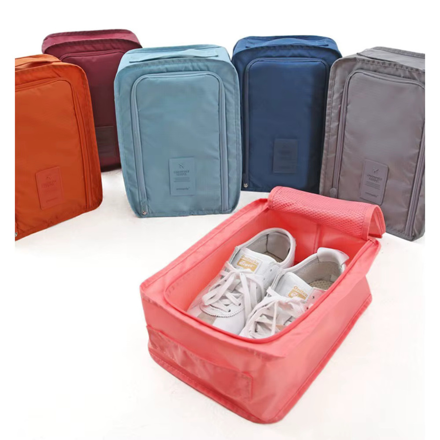 JPXB Tragbare und faltbare Schuhaufbewahrungstasche in Blau, wasserdichte Reise-Schuhtasche aus Stoff - Bild 3