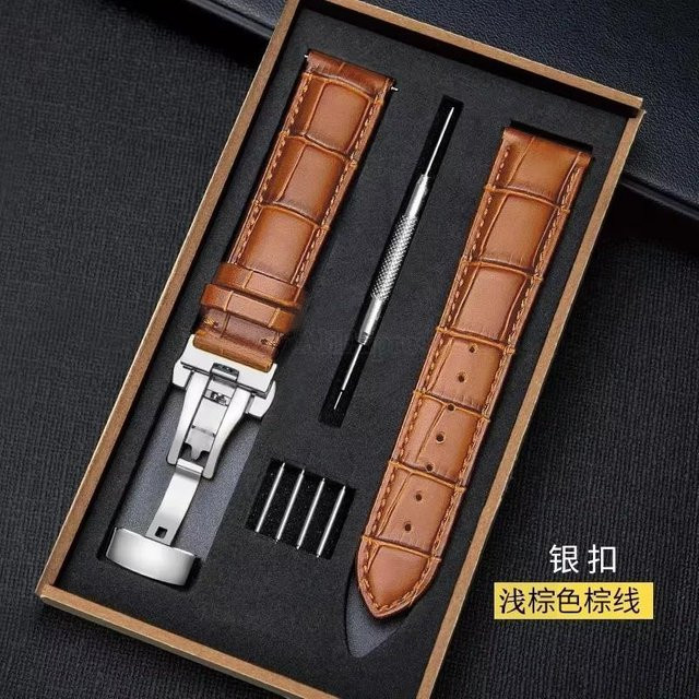Uhrenarmband Leder, Faltschließe, Unisex, 20mm - Bild 1
