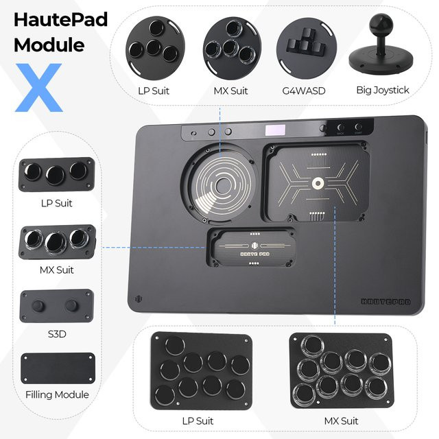Haute42 HautePad X Universalmodul LP-Anzug MX-Anzug S3D G4WASD-Zubehör in Schwarz für die HautePad X-Serie - Bild 1