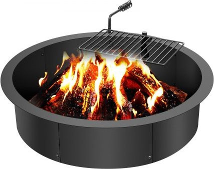 VEVOR Feuerstellenring aus Kohlenstoffstahl für Outdoor-Camping und Lagerfeuer, Außendurchmesser: 88,9 cm, Innendurchmesser: 78,74 cm, Höhe: 21,59 cm - Bild 1