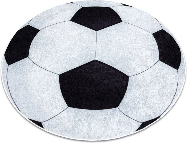 RugsX Teppich Boisko VG18055 Weiß, B/B: 80 x 80 cm, Polyester, rutschfest und waschbar - Bild 1