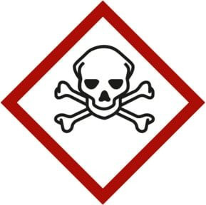 nVent HOFFMAN Gefahrstoffsymbol Totenkopf mit gekreuzten Knochen in Weiß Typ 03021 - Bild 1