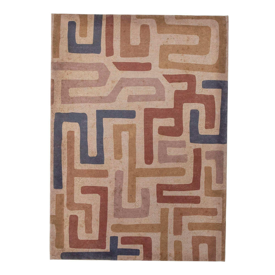 Bloomingville Wanddekoration Thrane in Braun und Multicolour aus Leinen und Holz, B/H: 50 x 70 cm - Bild 1